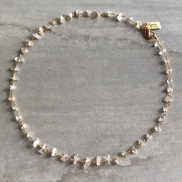 Estrella & Luna Jewelry - Raw Moonstone 14k Gold Rosary Bracelet